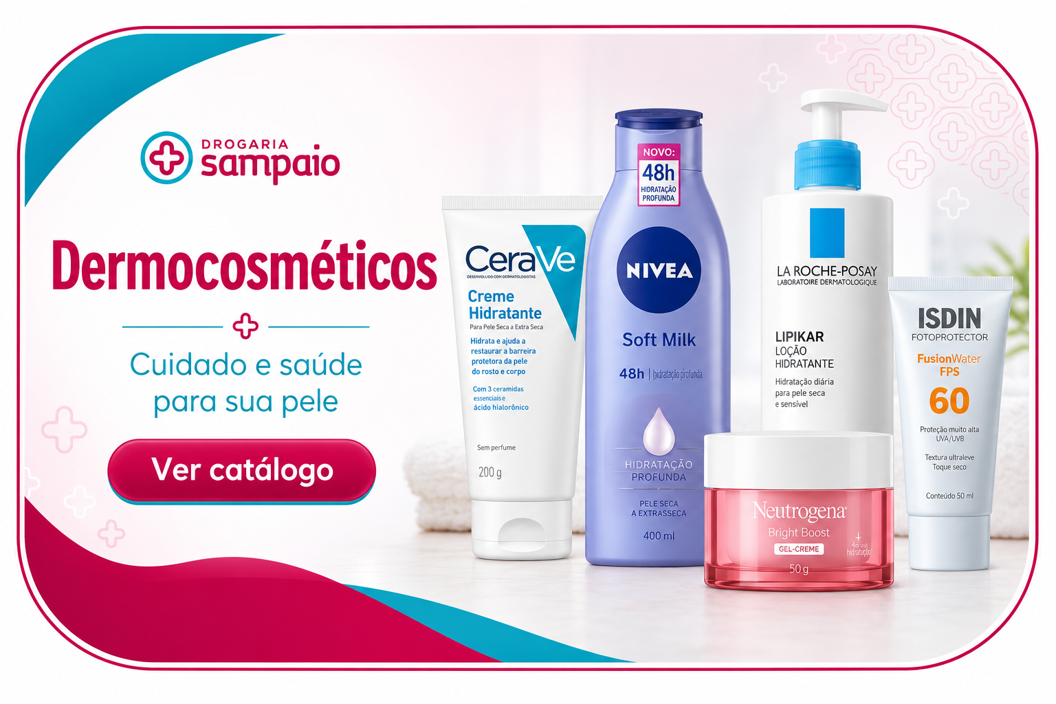 Cat&aacute;logo de dermocosm&eacute;ticos Drogaria Sampaio